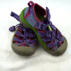 Keen Newport‎ H2 Kids Sandals Size 10 Toddler Purple Green Water Shoes